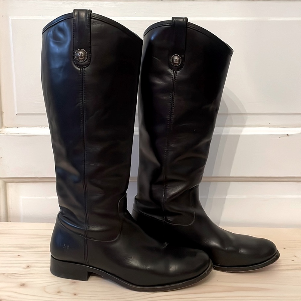 Frye Melissa Button Leather Tall Riding Boots